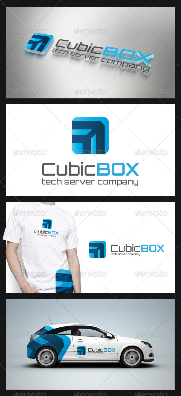 Cube Box Tech Logo Template - Vector Abstract