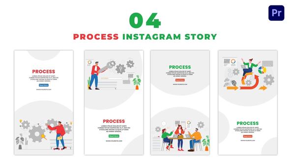 2D Animated Work Process Instagram Story