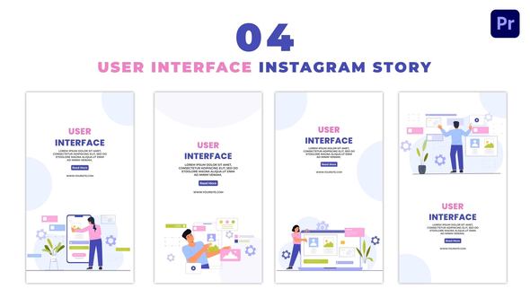 Mobile and Computer User Interface Premium Vector Instagram Story