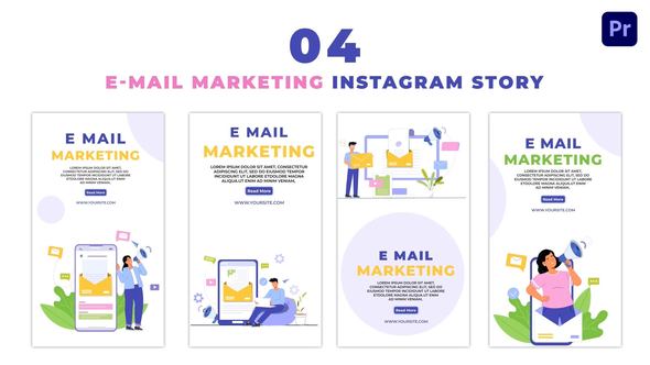 Creative E Mail Marketing 2D Character Instagram Story