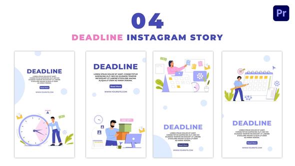 Eye Catching Deadline Flat Vector Instagram Story
