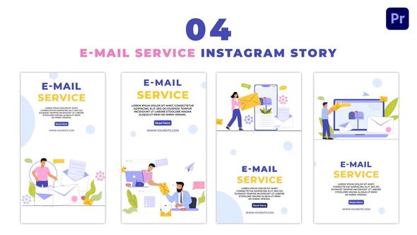 E-Mail Service Eye Catching Premium Vector Instagram Story
