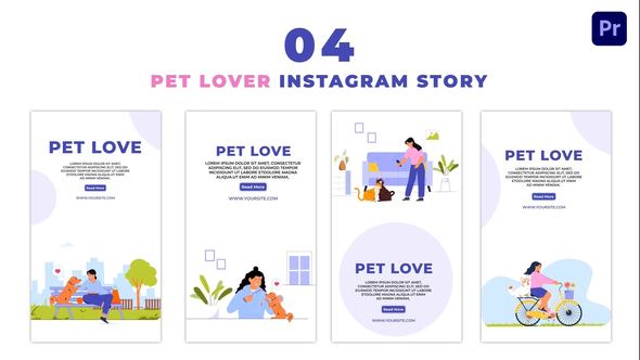 Pet Lovers Premium Vector Instagram Story