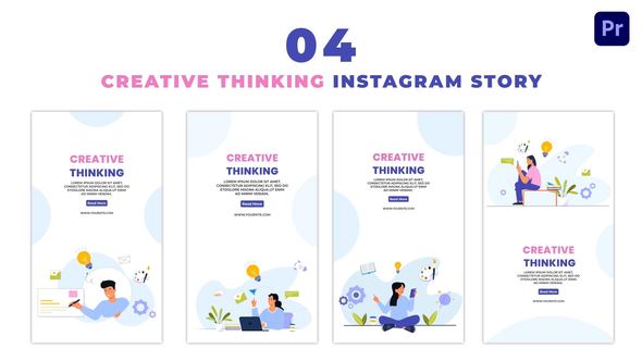 Creative Thinking Flat Vector Instagram Story