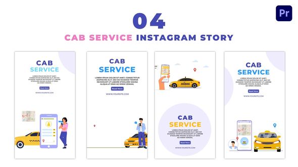 Online Cab Service Premium 2D Vector Instagram Story