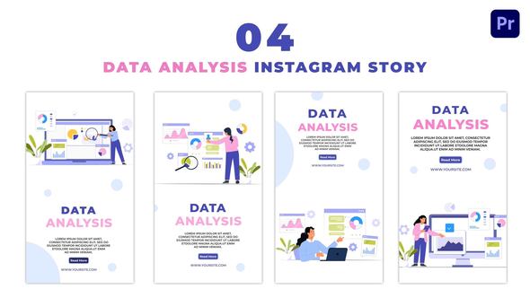 Data Analysis 2D Flat Vector Instagram Story