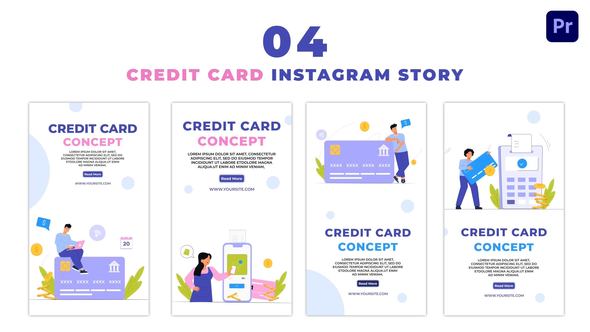 Eye Catching Credit Card Using Character Instagram Story