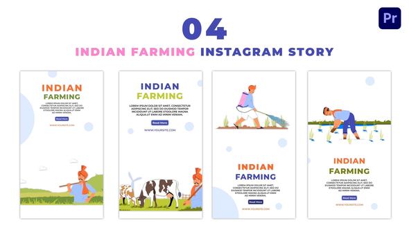 Eye Catching Indian Farming Culture Character Instagram Story