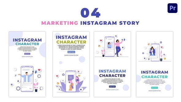 Eye Catching Instagram Marketing Vector Instagram Story