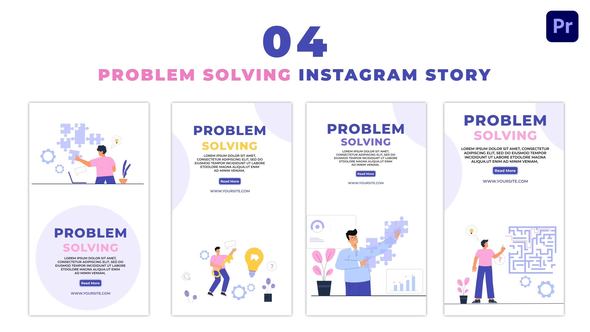 Animated Problem Solving Flat Vector Instagram Story