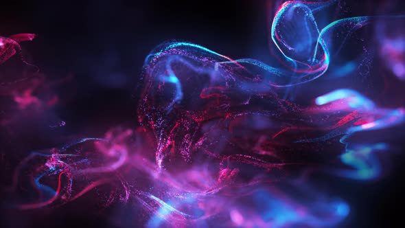 Colorful Particles Background Loop 4K