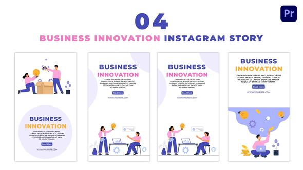 Creative Business Innovation Flat Character Instagram Story
