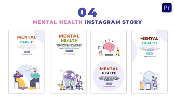Mental Health Flat Vector Instagram Story