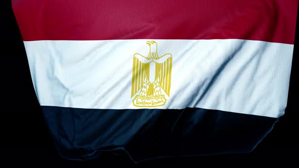 Egypt Unfloding Flag