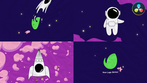 Spaceman Logo Opener for DaVinci Resolve