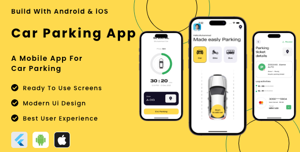 Car Parking App – Flutter Mobile App Template
