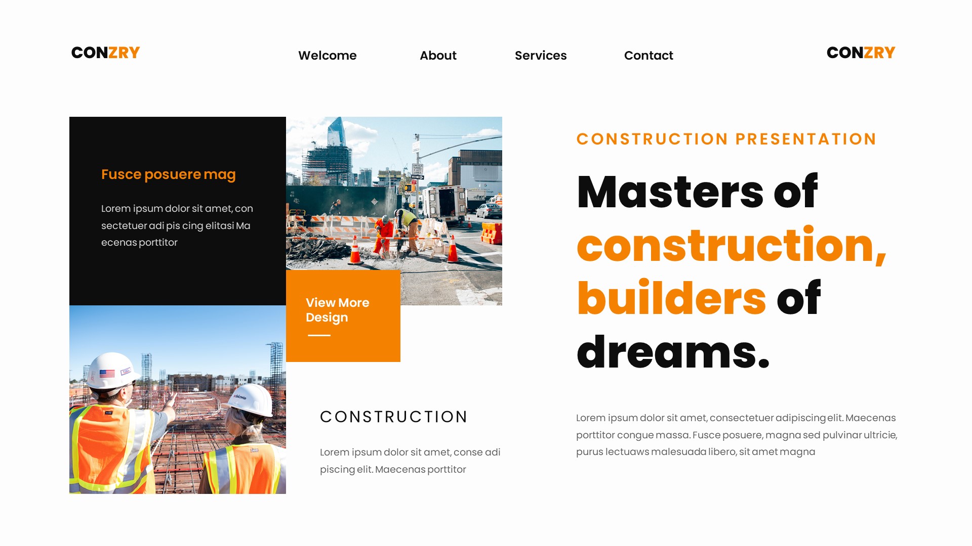 Conzry - Construction & Building Google Slides Template, Presentation ...