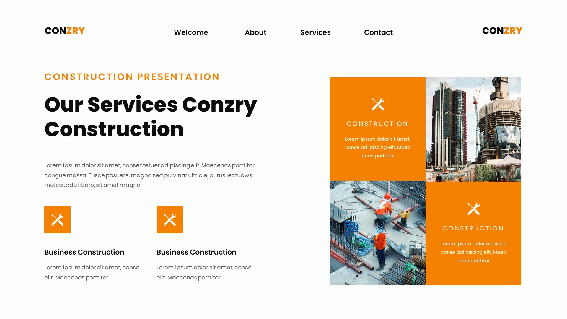Conzry - Construction & Building Google Slides Template, Presentation ...