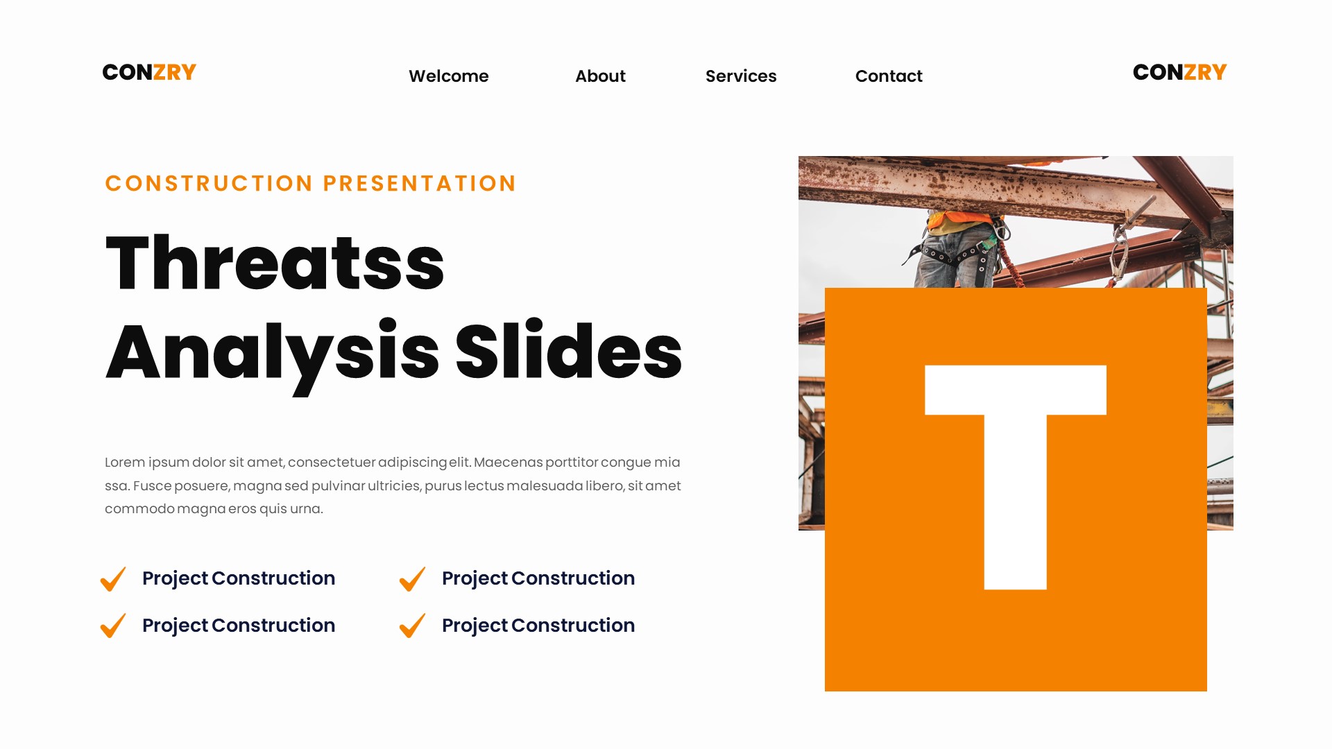 Conzry - Construction & Building Google Slides Template, Presentation ...