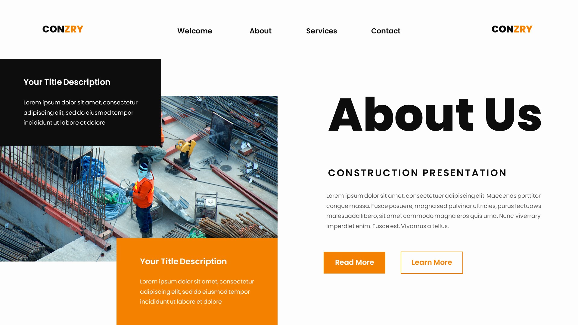 Conzry - Construction & Building Google Slides Template, Presentation ...