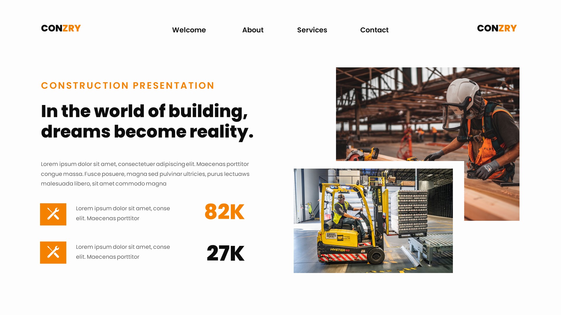 Conzry - Construction & Building Google Slides Template, Presentation ...