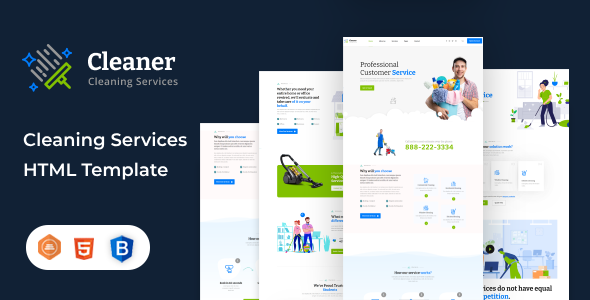 [DOWNLOAD]Cleaner - Cleaning Services HTML Template
