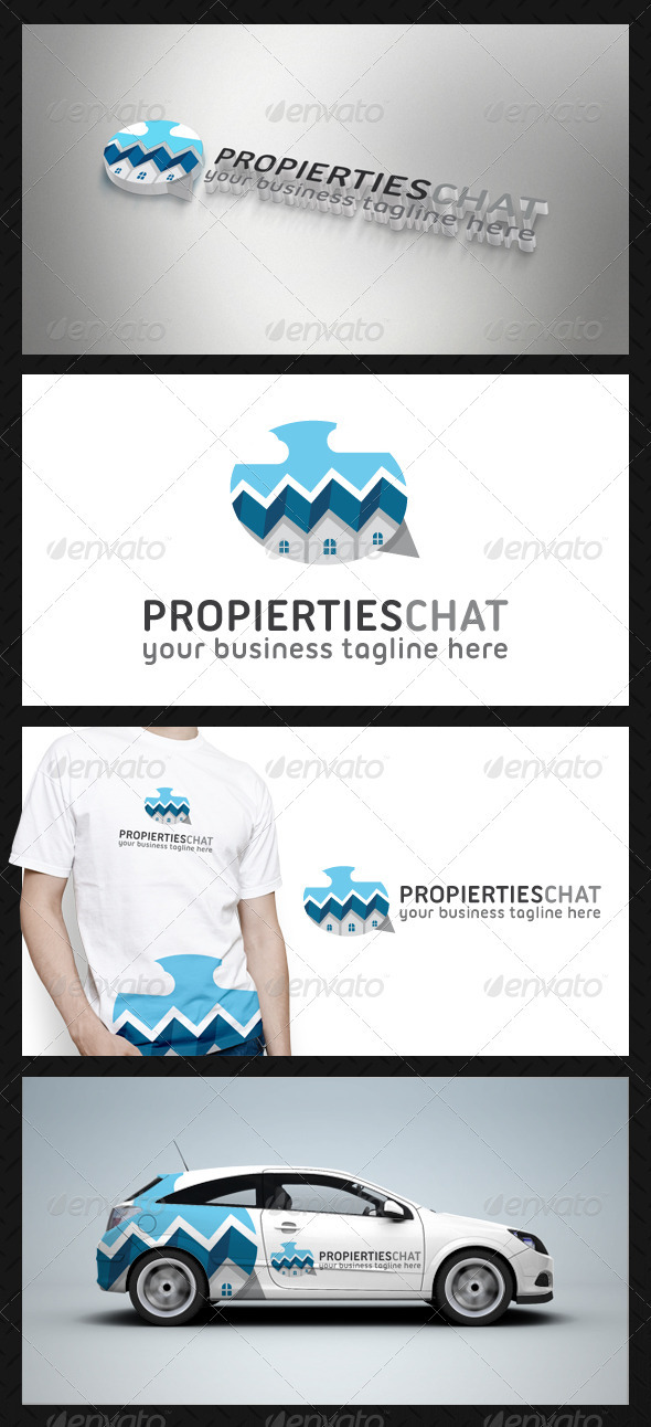Properties Chat Logo Template - Buildings Logo Templates