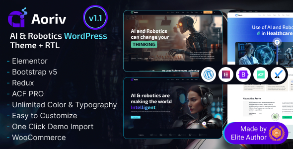 Aoriv – AI & Robotics Startup WordPress Theme