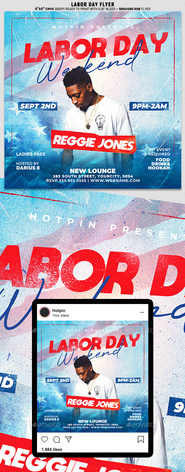 Labor Day Flyer Template Preview