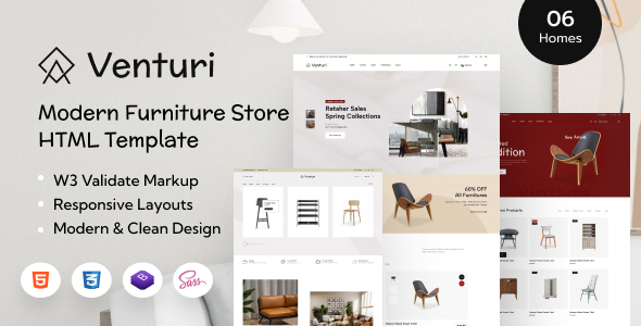 [DOWNLOAD]Venturi - Furniture Store HTML Template