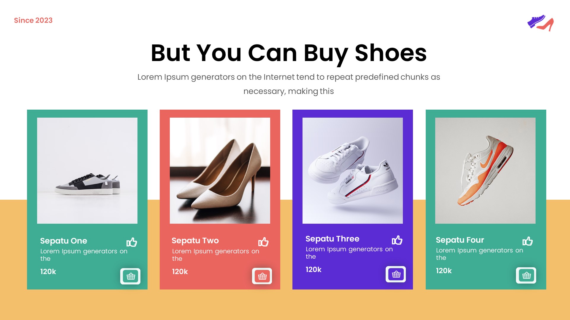 Sepatu - Shoes And Sneakers Powerpoint Template, Presentation Templates