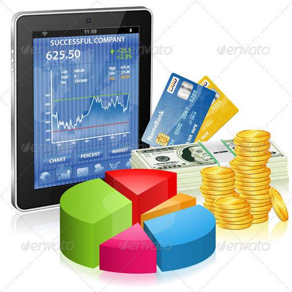 Financial Concept - Make Money on the Internet - Concepts Business