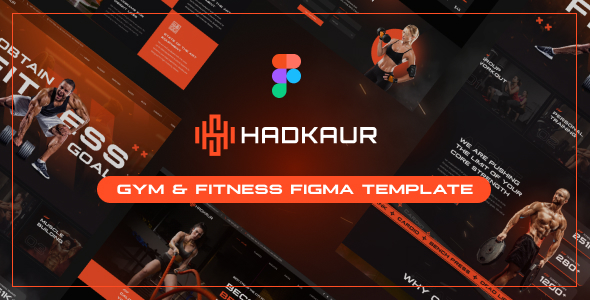 Hadkaur - Gym & Fitness Figma Template