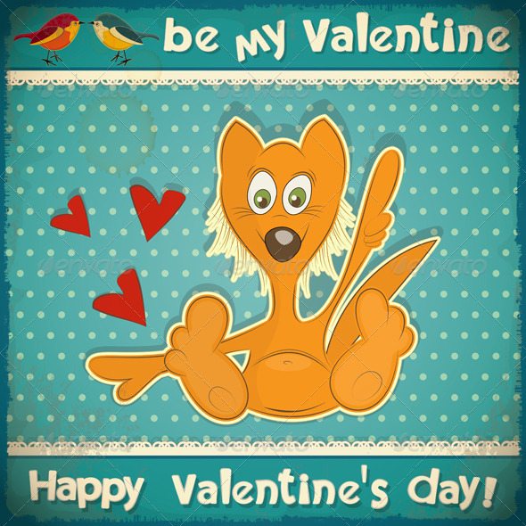 Valentines Day Retro Card - Valentines Seasons/Holidays