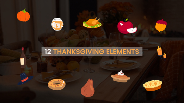 Thanks Giving Food Elements Pack