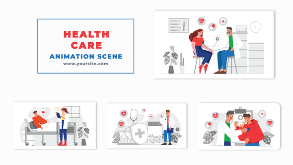 Vector Healthcare Animation Scene