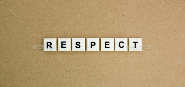 letters of the alphabet with the word respect. Stock Photo by fauziEv8