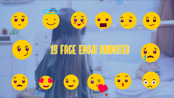 Cute Face Emoji Animated Element