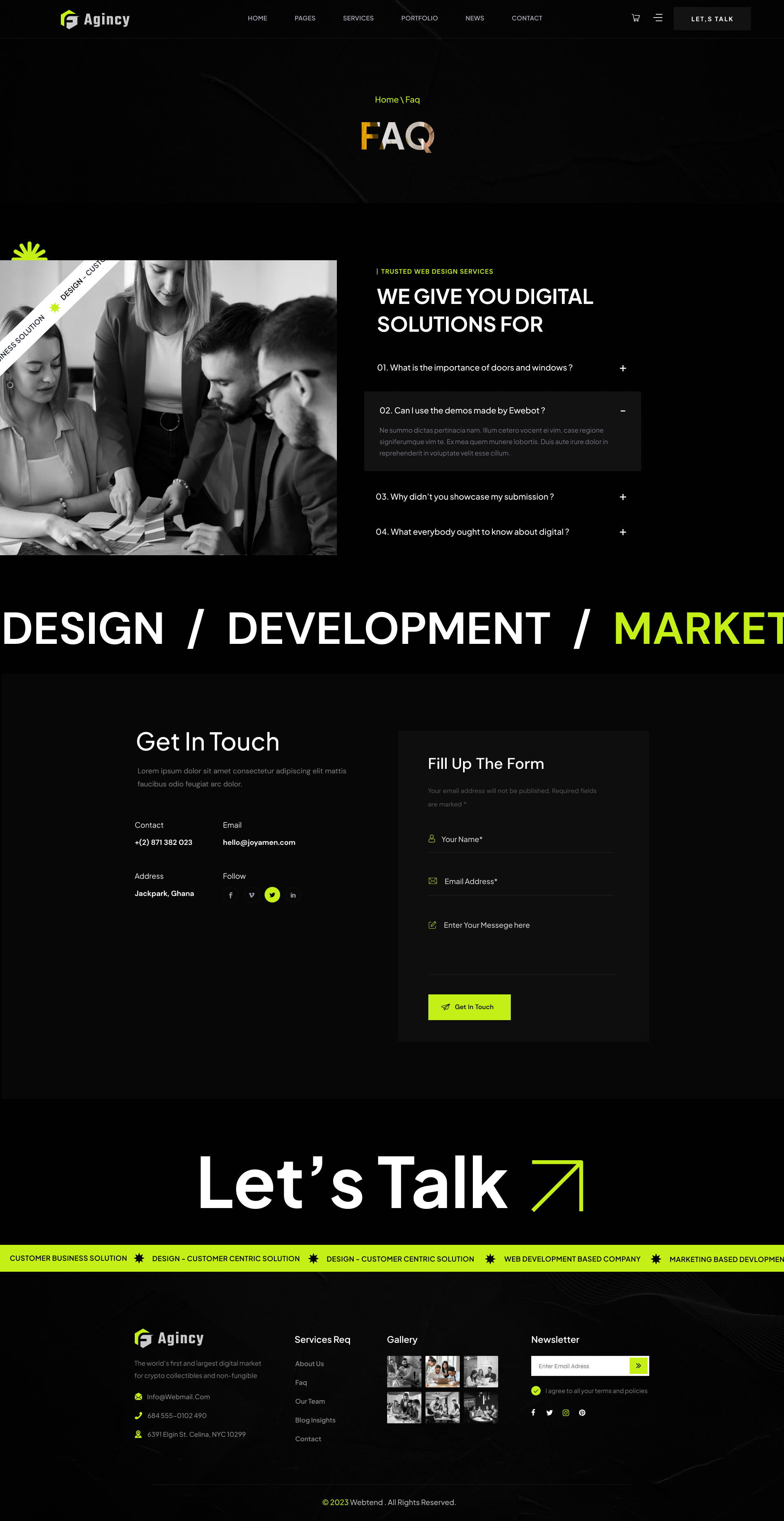 Agincy - Digital Agency Figma Template By Theme-Downloaded | ThemeForest