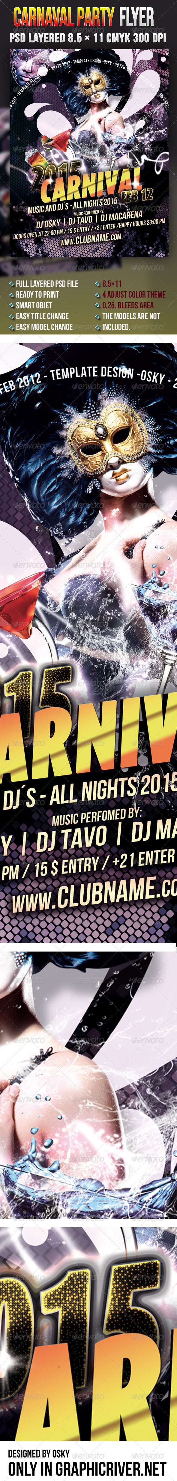 Carnaval Party Flyer - Events Flyers