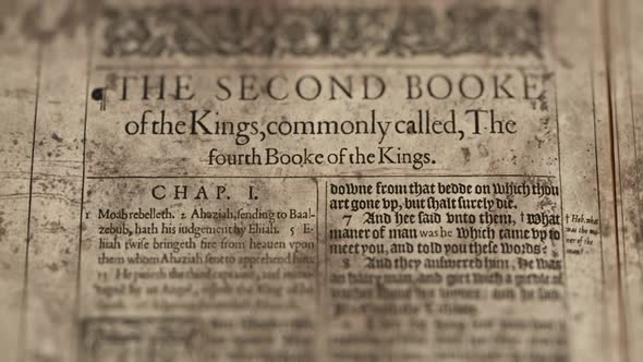 The Second Book Of The Kings, Slider Shot, Old Paper Bible, King James Bible alt
