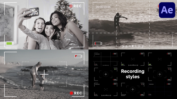 Recording Video Pack for After Effects Elements template preview
