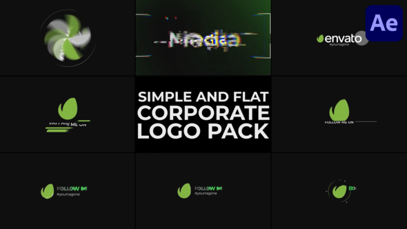 Simple And Flat Corporate Logo for After Effects