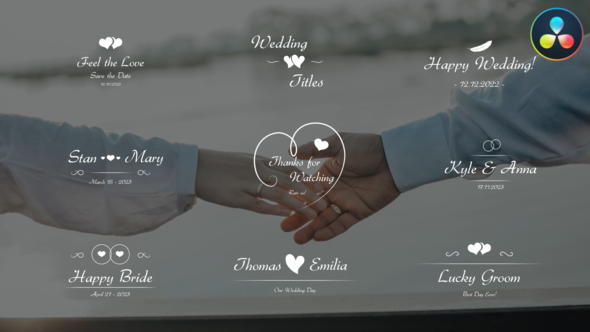 Elegant Wedding Titles for DaVinci Resolve