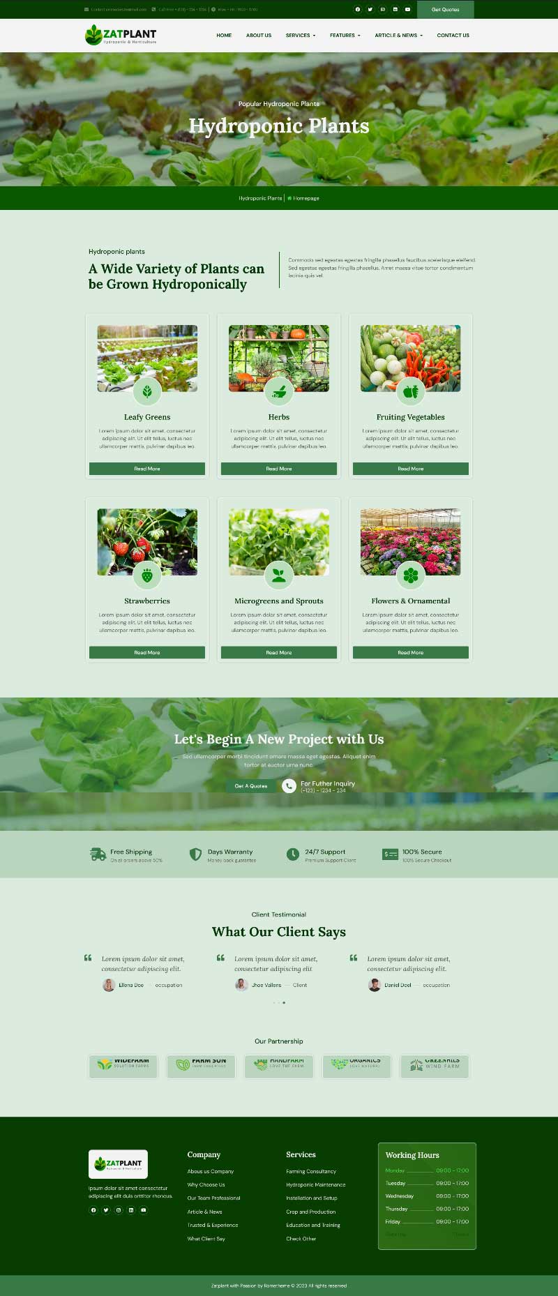 Zatplant - Hydroponic Garden and Horticulture Elementor Template Kit by ...