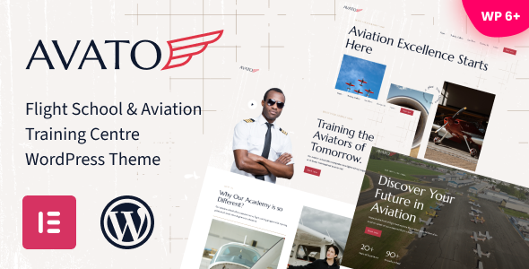 Avato – Flight School & Aviation Training Centre WordPress Theme