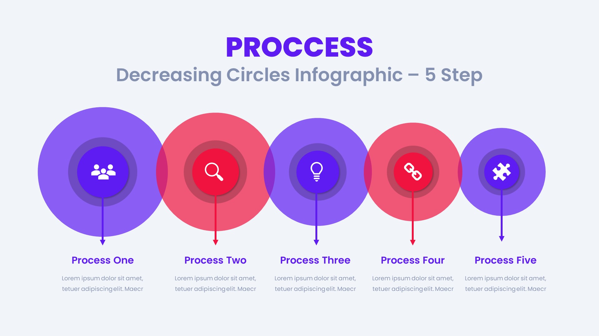 Process Infographic Google Slides Template, Presentation Templates