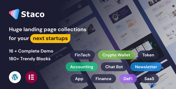 Staco – SaaS Startup Business WordPress Theme