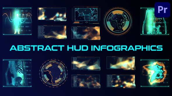 Abstract HUD Infographics for Premiere Pro