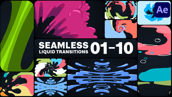 Seamless Liquid Transitions for After Effects Elements template preview